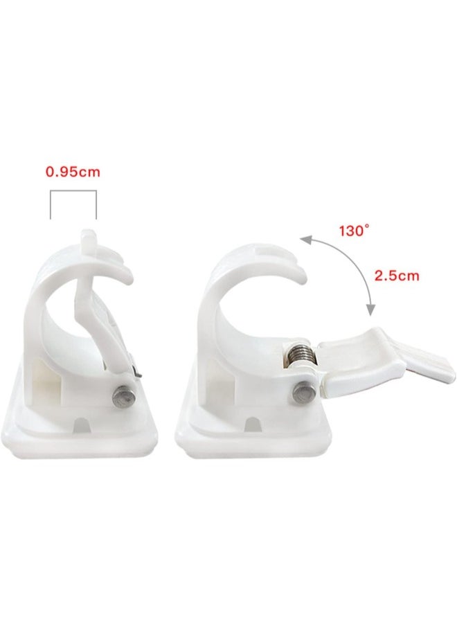 silvercnc Pack of 2 Durable Fishing Rod Holder Wall Mounted Space Saving Fish Pole Clamp Rest Rack Clip Organizer Accessories  - Image 2
