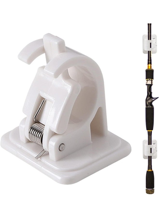 silvercnc Pack of 2 Durable Fishing Rod Holder Wall Mounted Space Saving Fish Pole Clamp Rest Rack Clip Organizer Accessories  - Image 4