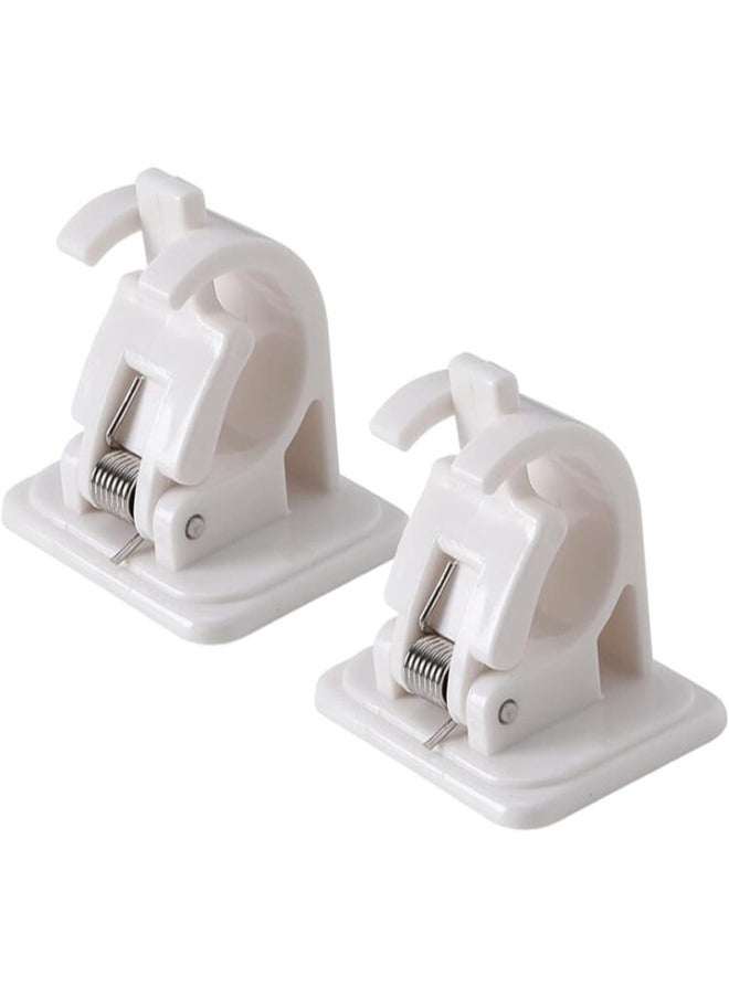 silvercnc Pack of 2 Durable Fishing Rod Holder Wall Mounted Space Saving Fish Pole Clamp Rest Rack Clip Organizer Accessories  - Image 1