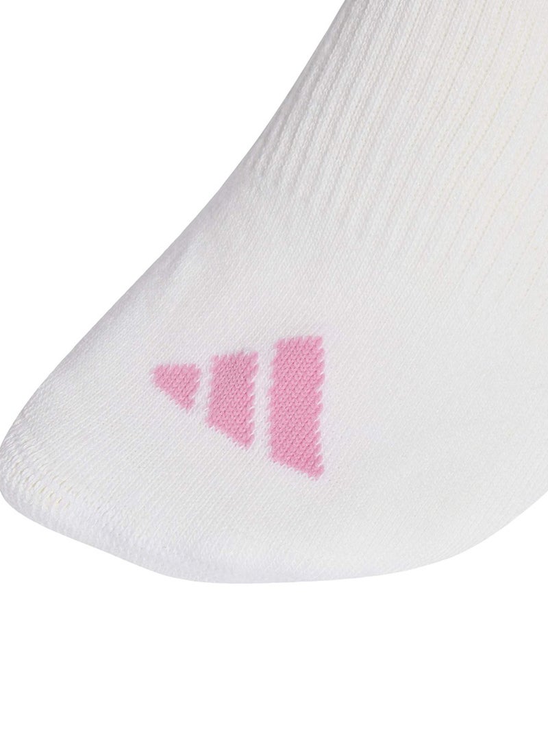 Adidas 3 Stripes Cushioned Sportswear Mid Cut Socks 3 Pair Pack - Image 4