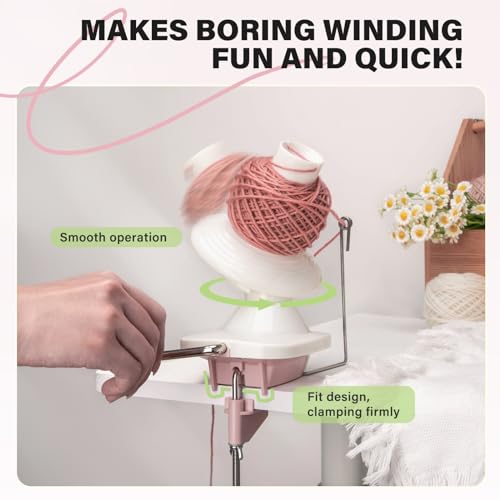 INMAKER Yarn Winder, Ball Winder for Crocheting & Knitting, Quick Install Portable Yarn Spinner, Essential Tool for Crafting Enthusiasts - Image 3