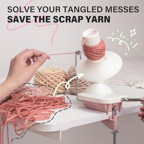 INMAKER Yarn Winder, Ball Winder for Crocheting & Knitting, Quick Install Portable Yarn Spinner, Essential Tool for Crafting Enthusiasts - Image 4