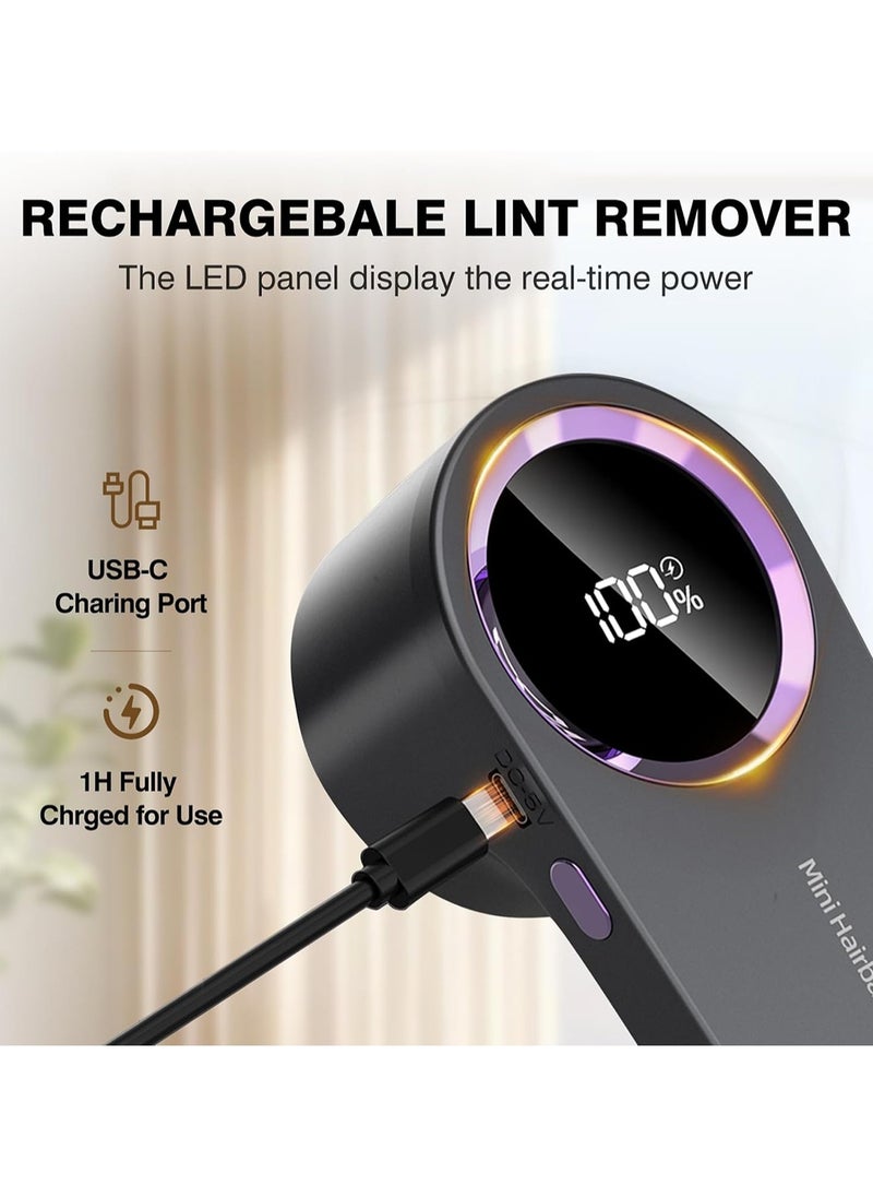 Generic - Fabric Shaver Rechargeable Fabric Shaver with Digital Display Sweater Shaver with 6 Leaf Blades and Safety Lock Defuzzer Remove Fuzz Pills from Clothes Furniture Sofa Blanket - Image 1