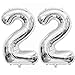 Lovoir Silver 22 Number Balloons 40 Inch Giant Number 22 Balloons Foil Mylar Helium Silver Number Balloons for 22th Birthday Party Supplies Anniversary Event Celebration Decorations - Image 2