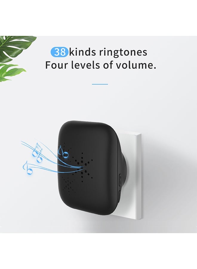 NIBEMINENT Waterproof Wireless Door Bell Black 0.141kg - Image 5