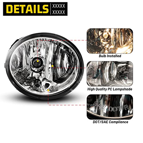 AUTOFREE Fog Lights Compatible for Toyota Tundra 2000-2006 Sequoia 2001-2007 with Bulbs 9006 12V 51W Driving Lamps Replacement included Wiring Kit & Switch-1 Pair (Clear Lens) - Image 4