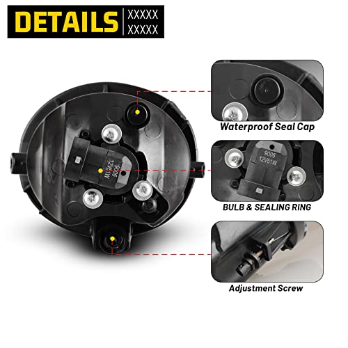 AUTOFREE Fog Lights Compatible for Toyota Tundra 2000-2006 Sequoia 2001-2007 with Bulbs 9006 12V 51W Driving Lamps Replacement included Wiring Kit & Switch-1 Pair (Clear Lens) - Image 5