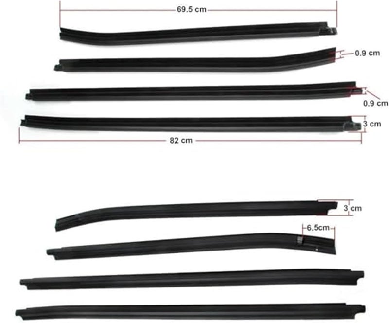 Vuzmode Window Door Seals for Toyota Hilux 2005-2015 - Image 3