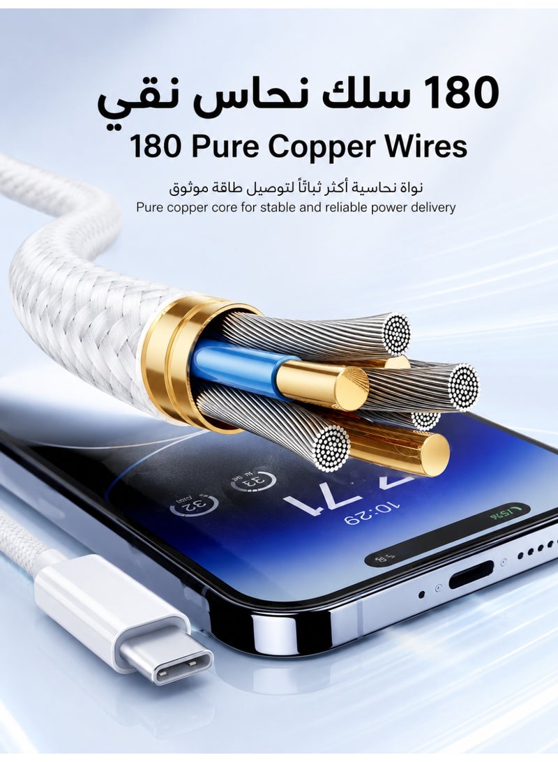 ZapLin Type C Cable 60W Super Fast Charging USB C to C Charger Cable 1M Data Cable for iPhone 16/15, iPad, iPad mini 7, MacBook Pro, Samsung S25 Ultra/S24/S23, Huawei P70 - Image 3