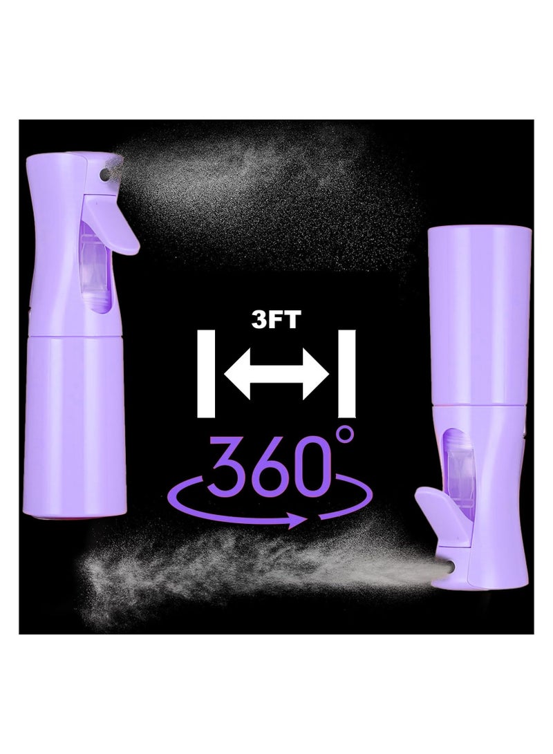 KHAJUL Continuous Spray Bottle, 300ml Hair Mister Spray Bottle, Fine Mist Water Spray Bottle for Salons,Barber, Plants, Skin Care, Cleaning (Purple)  - Image 3