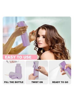 KHAJUL Continuous Spray Bottle, 300ml Hair Mister Spray Bottle, Fine Mist Water Spray Bottle for Salons,Barber, Plants, Skin Care, Cleaning (Purple)  - Image 5