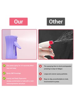 KHAJUL Continuous Spray Bottle, 300ml Hair Mister Spray Bottle, Fine Mist Water Spray Bottle for Salons,Barber, Plants, Skin Care, Cleaning (Purple)  - Image 4