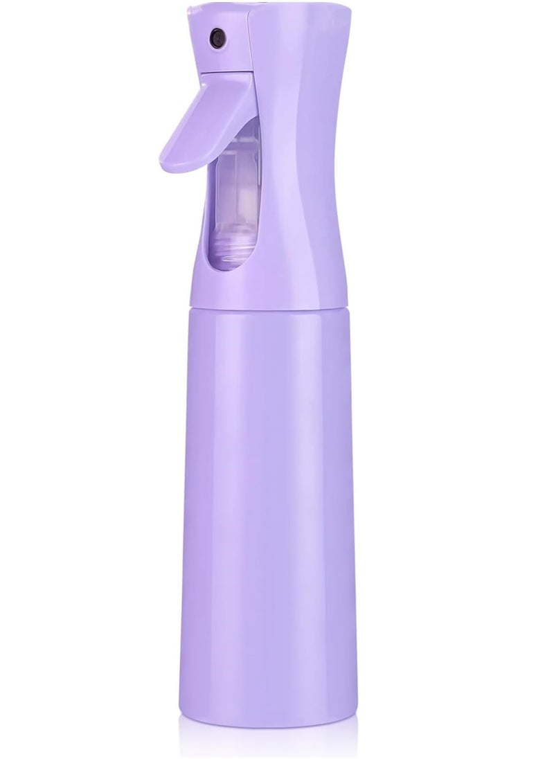 KHAJUL Continuous Spray Bottle, 300ml Hair Mister Spray Bottle, Fine Mist Water Spray Bottle for Salons,Barber, Plants, Skin Care, Cleaning (Purple)  - Image 1