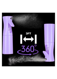 KHAJUL Continuous Spray Bottle, 300ml Hair Mister Spray Bottle, Fine Mist Water Spray Bottle for Salons,Barber, Plants, Skin Care, Cleaning (Purple)  - Image 3