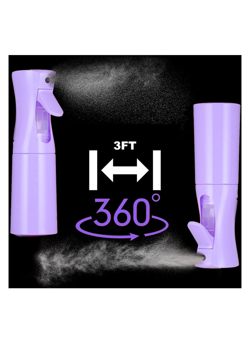 KHAJUL Continuous Spray Bottle, 300ml Hair Mister Spray Bottle, Fine Mist Water Spray Bottle for Salons,Barber, Plants, Skin Care, Cleaning (Purple)  - Image 3