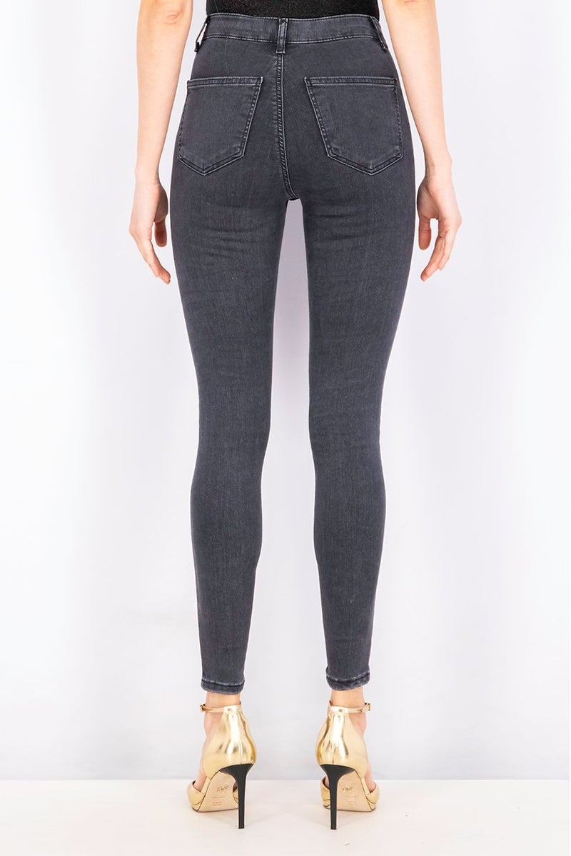TOPSHOP Women Skinny Fit Washed Stretchable Denim, Washed Black - Image 2