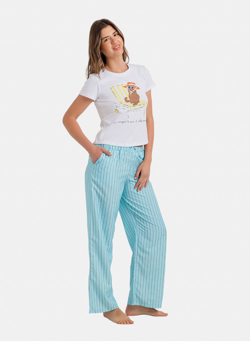 Carina Printed Regular Pyjama Set - Image 2