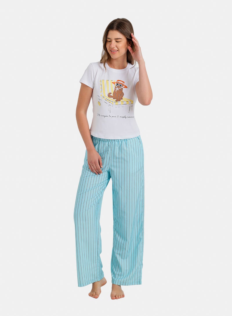 Carina Printed Regular Pyjama Set - Image 1