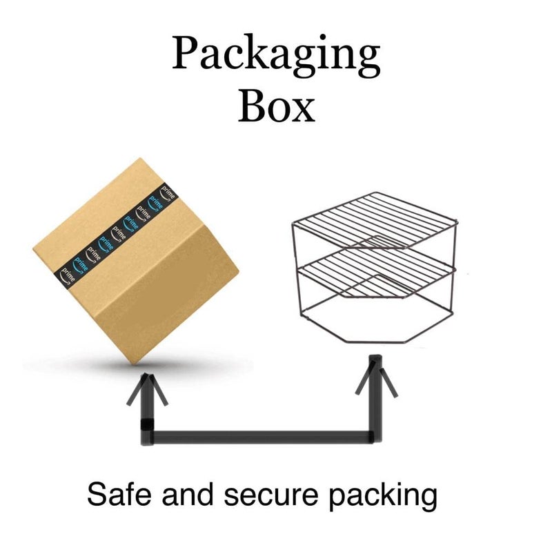 12FOR COLLECTION Black Metal Steel Kitchen Plate Dish Corner Rack 3Tier Storage Rack Holder for Kitchen Stand Shelves Kitchen Tray Pan Pot Utensils Chakla Belan Storage Organizer Pack of 2 - Image 3