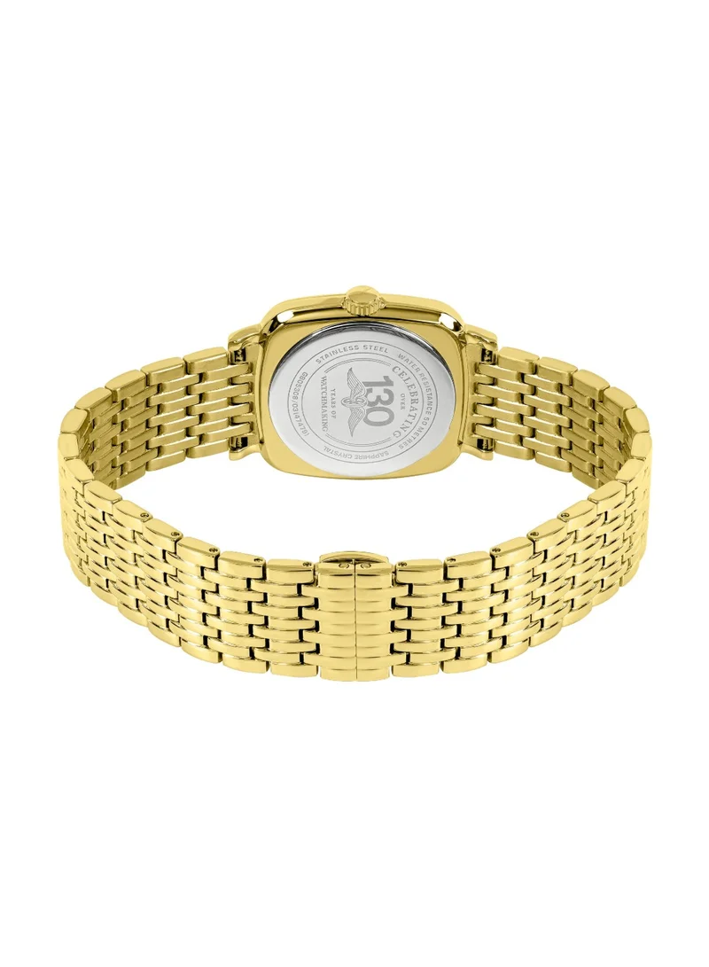 Rotary  Men's Heritage Astoria Analogue Watch, 33 mm, White Dial, Gold-Tone Steel Bracelet for Men | Best Price UAE
