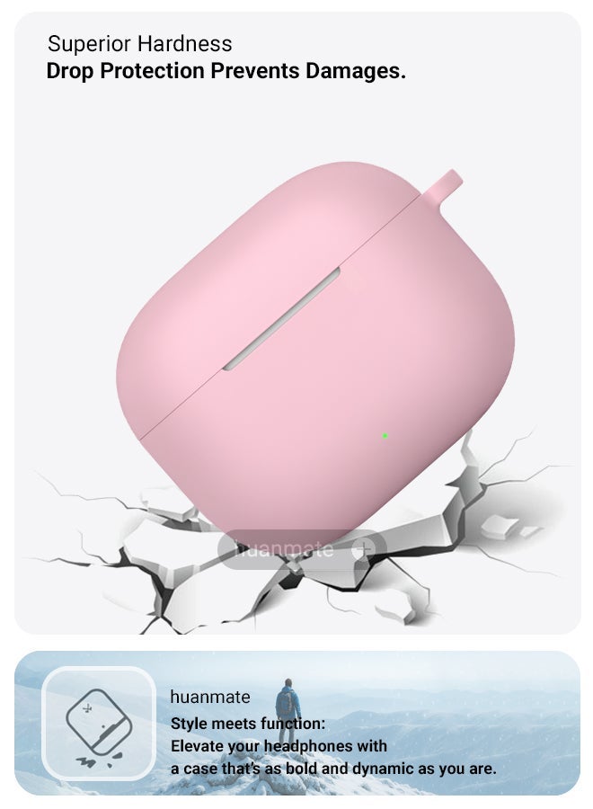 huanmate Huawei FreeBuds SE 4 ANC Silicone Case Cover - Pink - Made with Soft Silicone, Lightweight & Durable - Stylish Design, Accurate Cut-outs, Easy Installation & Removal - Image 4