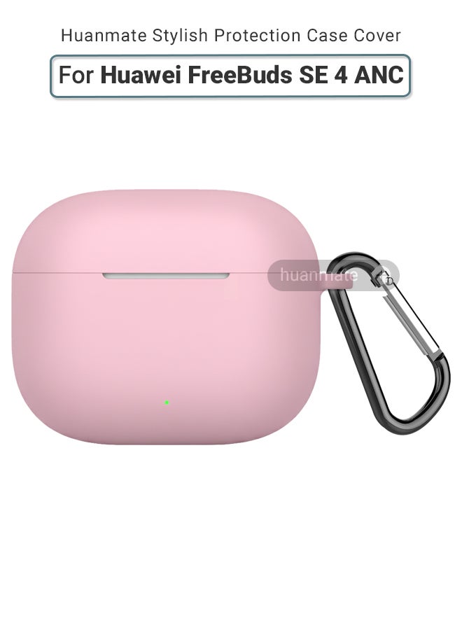 huanmate Huawei FreeBuds SE 4 ANC Silicone Case Cover - Pink - Made with Soft Silicone, Lightweight & Durable - Stylish Design, Accurate Cut-outs, Easy Installation & Removal - Image 1