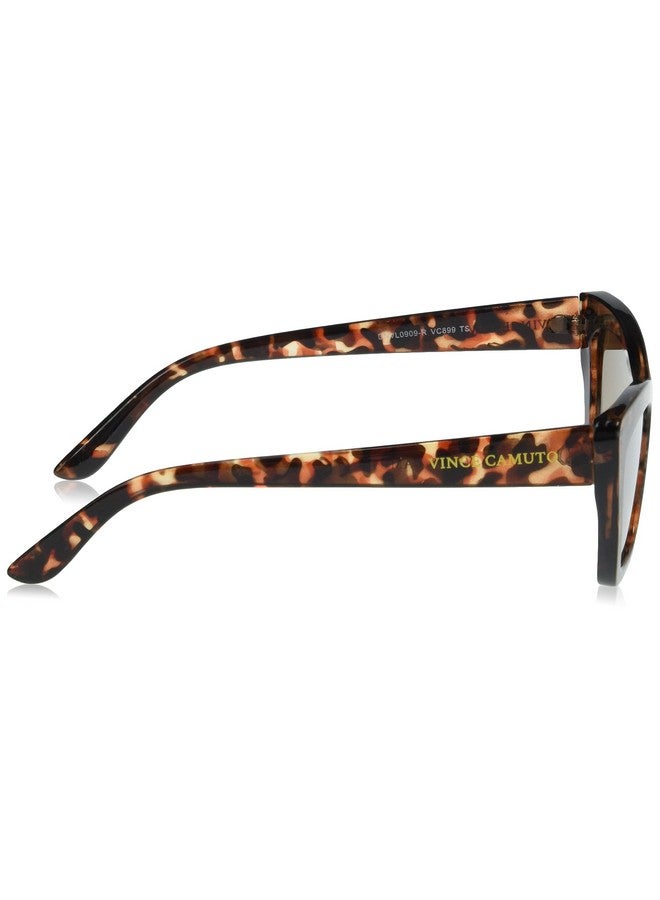 فينس كاموتو نظارة شمسية نسائية Vc899 عصرية واقية من الأشعة فوق البنفسجية على شكل عين القطة للنساء هدايا فاخرة للنساء مقاس 55 مم، لون سلحفاة، مم أمريكي - Image 3