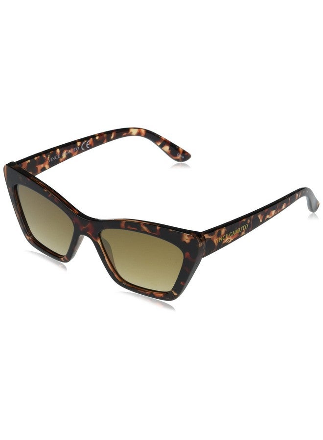 فينس كاموتو نظارة شمسية نسائية Vc899 عصرية واقية من الأشعة فوق البنفسجية على شكل عين القطة للنساء هدايا فاخرة للنساء مقاس 55 مم، لون سلحفاة، مم أمريكي - Image 1