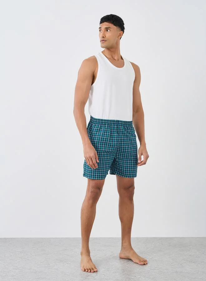 Styli Styli Pack of 2 - Assorted Woven Checkered Boxer