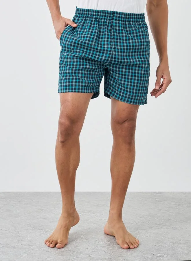 Styli Styli Pack of 2 - Assorted Woven Checkered Boxer