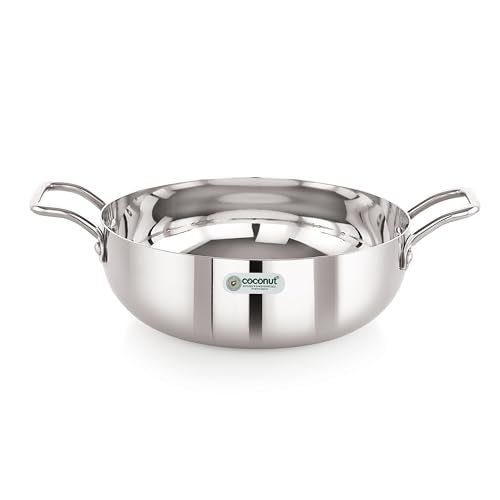 coconut Neutron Stainless Steel 18G Kadai for Cook n Serve - 1 Unit - Capacity - 2000ML - Image 1