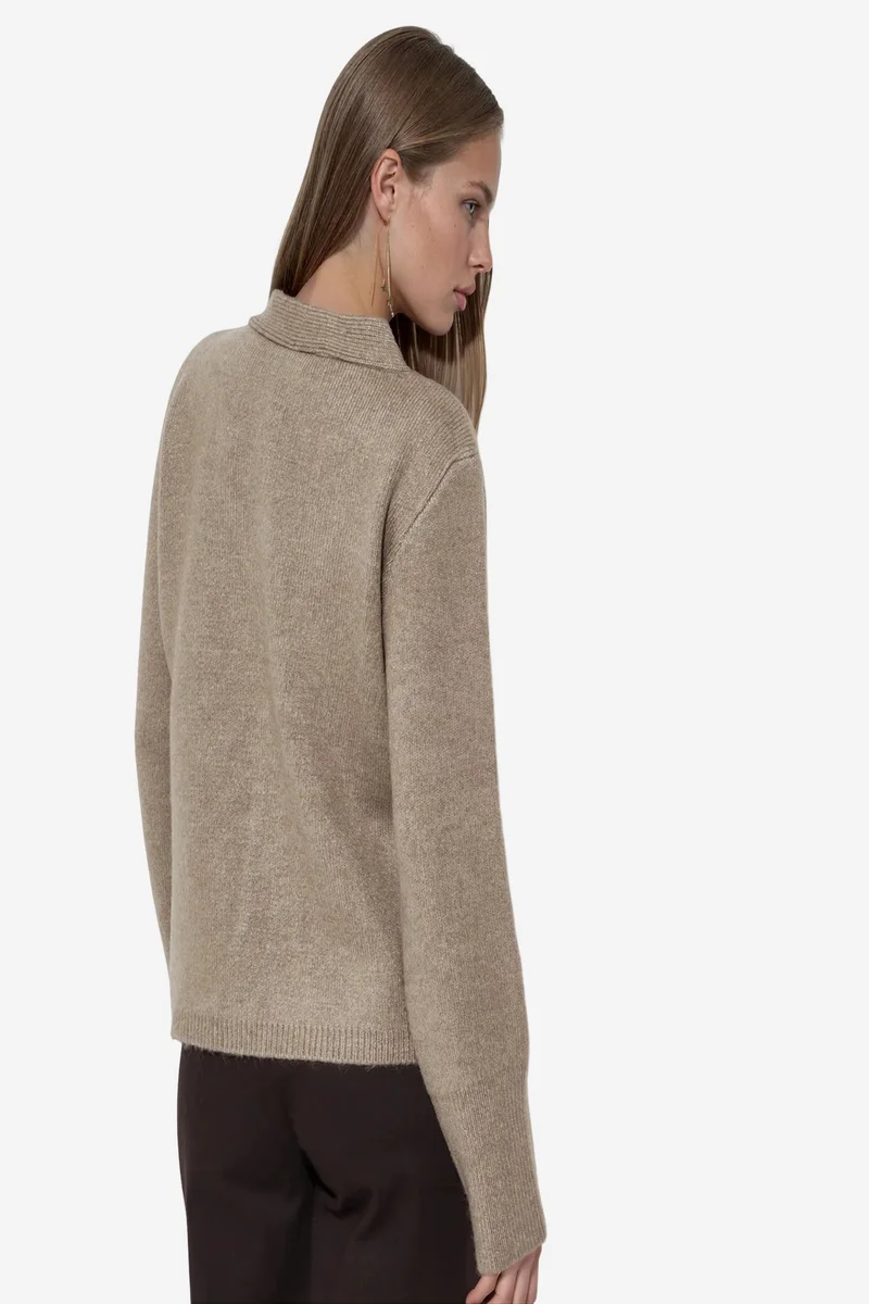 Viorna VIORNA Women's Ribbed V-neck Button Cardigan