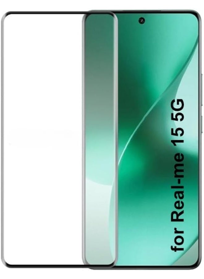 Tempered glass screen protector for Realme 15 / Realme 15 5G, full HD coverage, scratch-resistant, bubble-free, with high responsiveness - Image 1