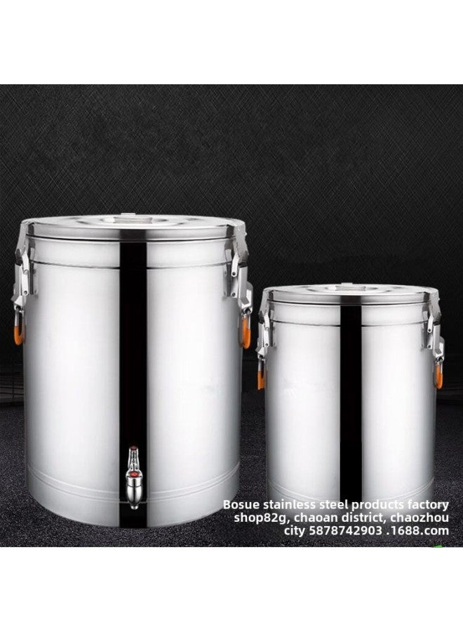 Direct Supply Stainless Steel Insulation Barrel Commercial Boiling Water Soup Barrel Full Foam Large Capacity Beverage Barrel Milk Tea Barrel-Specifications:304-Color:55L  - Image 1