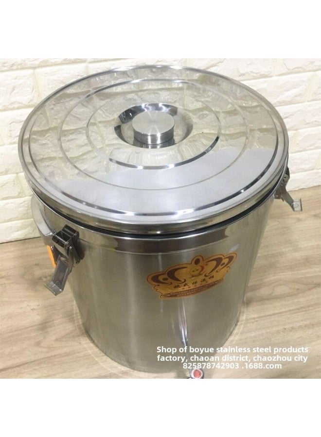 Direct Supply Stainless Steel Insulation Barrel Commercial Boiling Water Soup Barrel Full Foam Large Capacity Beverage Barrel Milk Tea Barrel-Specifications:304-Color:55L  - Image 4