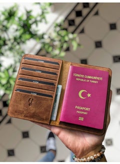 VISSO 911 Genuine Leather Personalized Passport Cover  - Image 1