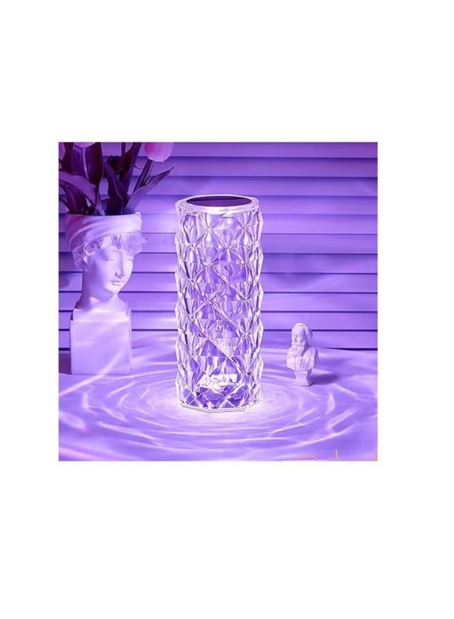 Raxoom Crystal Lamp 2 Pack, Rose Diamond Table Lamp, 16 Colors RGB with Touch and Remote Control, USB Rechargeable Decorative Acrylic Rays lamp, Atmosphere Light for Living Room, Bedroom.Bar - Image 3