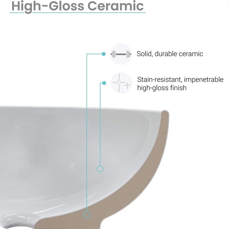 Nexa Bathware corner Ceramic Wall Hung Basin Luxurious Wash basin Table Top Bathroom Sink Wash Basin Super White Colour With Glossy Finishing 23 x 17 x 5 INCH - Image 4