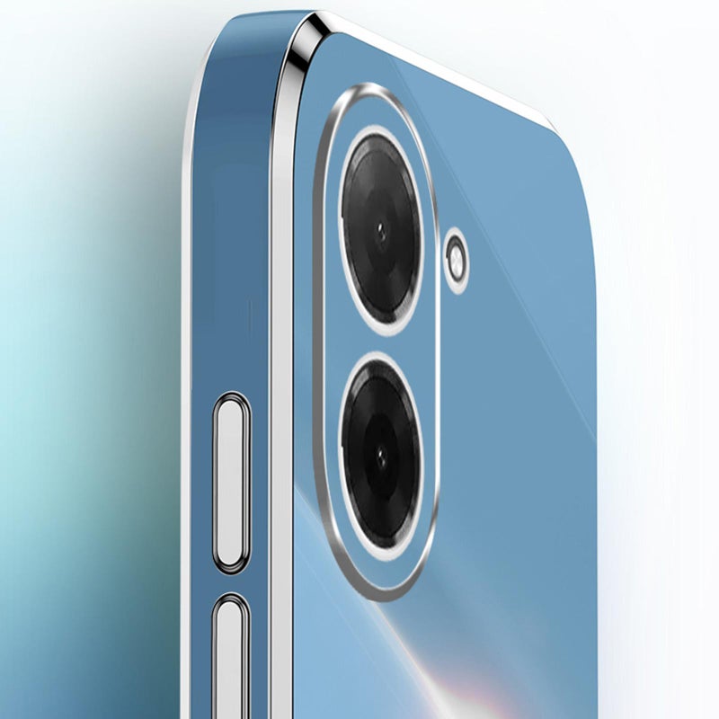 شين لي تونج جراب هاتف TPU مطلي بالكهرباء 6D بحافة مستقيمة لهاتف Redmi A5 4G مقاس 171.7 مم / Poco C71 (أبيض) - Image 4