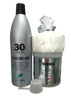 PROSIL My Blonde Powder  Ammonia Free  White  500 ml and Oxygen Cream 30 9%  - Image 1