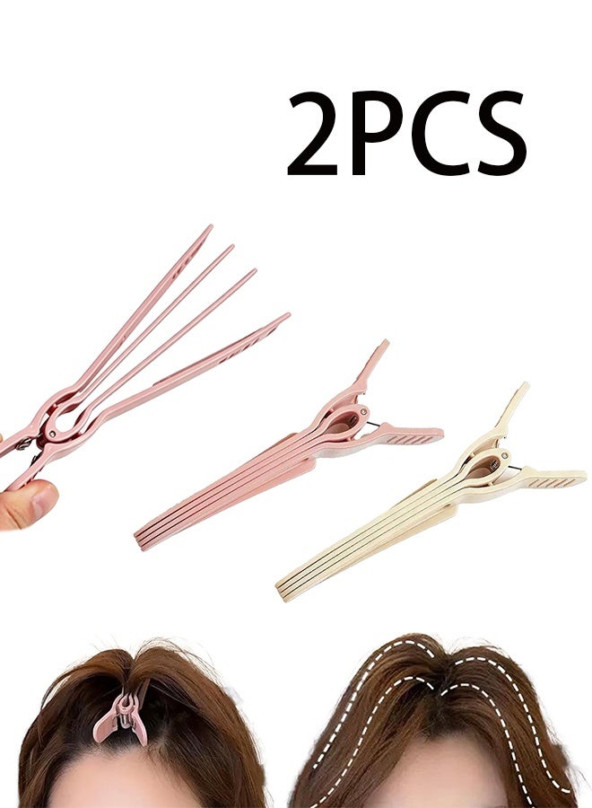 2PCS Volumizing Hair Clip Set, Heatless Styling for Root Lift & Bangs, 4-Prong Design for Flat Hair & Root Boosting - Image 1