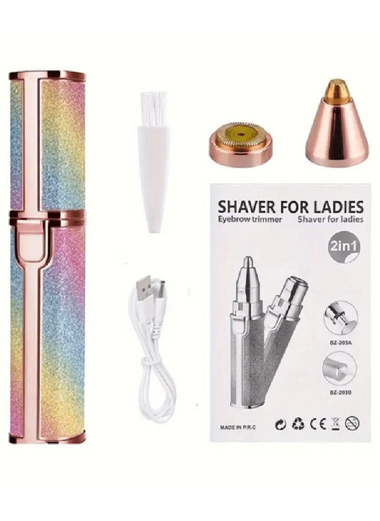 Flawless 2 in 1 Electric Eyebrow Trimmer and Facial Hair Remover for Women 