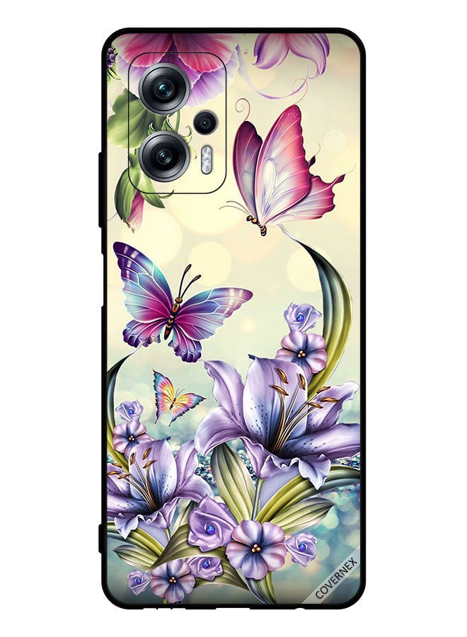 Covernex Protective Case Cover For Xiaomi Poco X4 GT Beautiful Flowers & Butterflies - Image 1