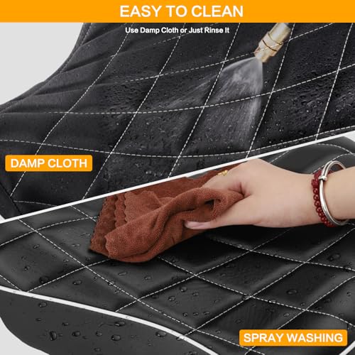 VG MOTO Motorcycle Driver Solo Seat Front Rider Seat Cushion Pad Replacement for Harley Davidson Sportster 883 1200 72 48 1983-2003 (Diamond Pattern) - Image 5