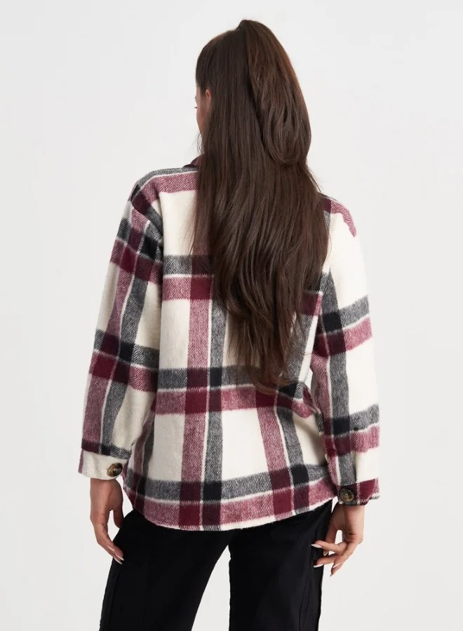 HaILYS Checkered Wool Jacket