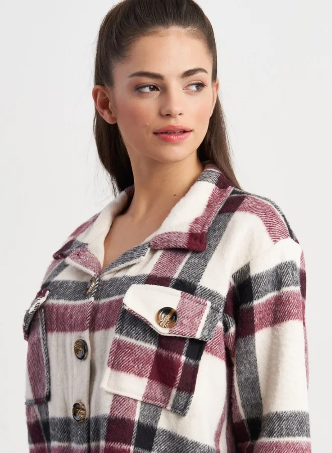 HaILYS Checkered Wool Jacket