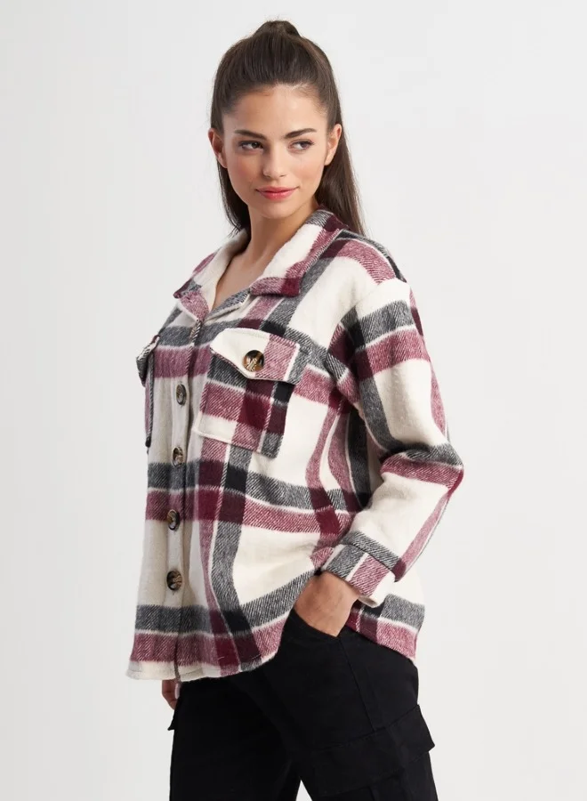 HaILYS Checkered Wool Jacket