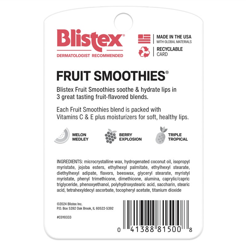 Blistex Fruit Smoothies Lip Protectant Assorted, 3 ct (Packaging May Vary) - Image 5