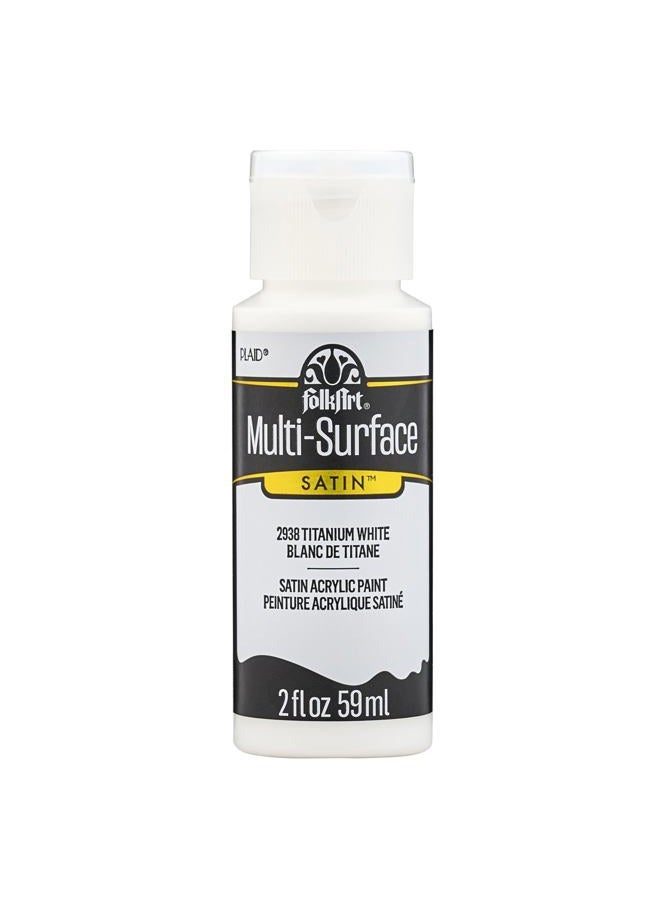 FolkArt Multi Surface Paint Titanium White, 2 Fl Oz (Pack of 1), 2938 - Image 1