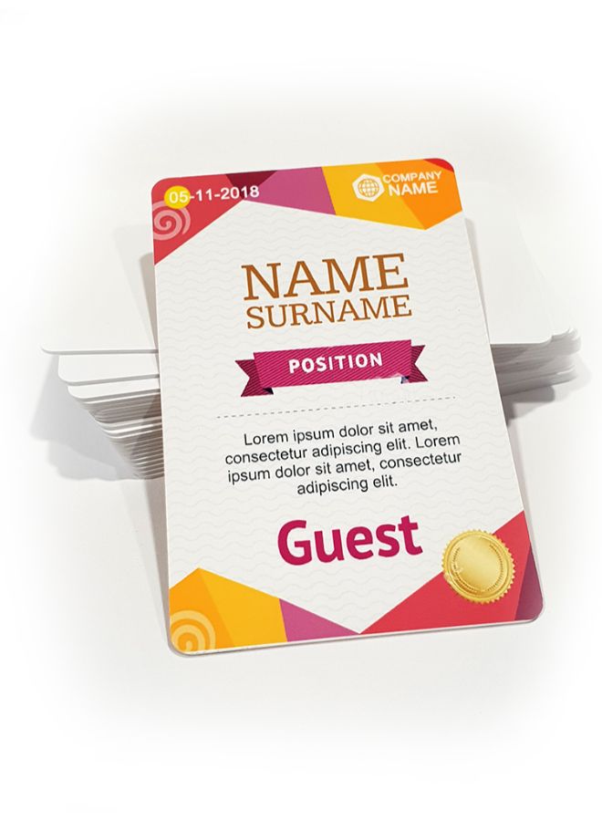 50-Piece Inkjet Printable PVC Card White - Image 3